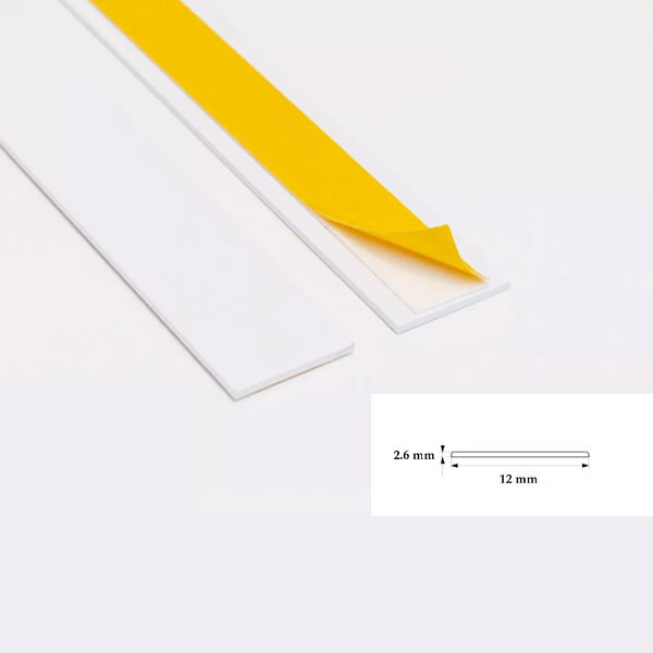 PVC Self Adhesive Architrave 1m Durable Flat Bar