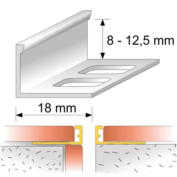 PVC Straight Edge L Shaped Tile Trim