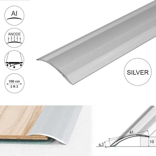 Self Adhesive Aluminium Door Thresholds For Wooden, Laminate, Carpet Vinyl Flooring