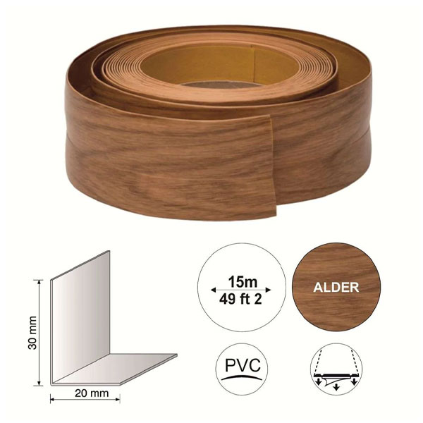 Self Adhesive Flexible PVC Skirting Board 5m Long