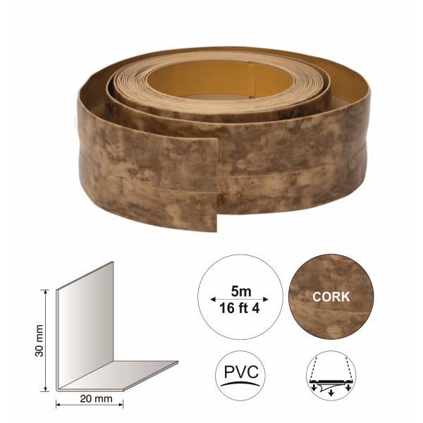 Self Adhesive Flexible PVC Skirting Board 5m Long