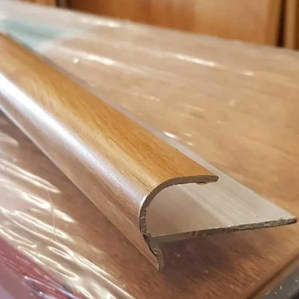 Silver Step Floor Stair Nosing Edge Trim - 14 to 16mm Flooring