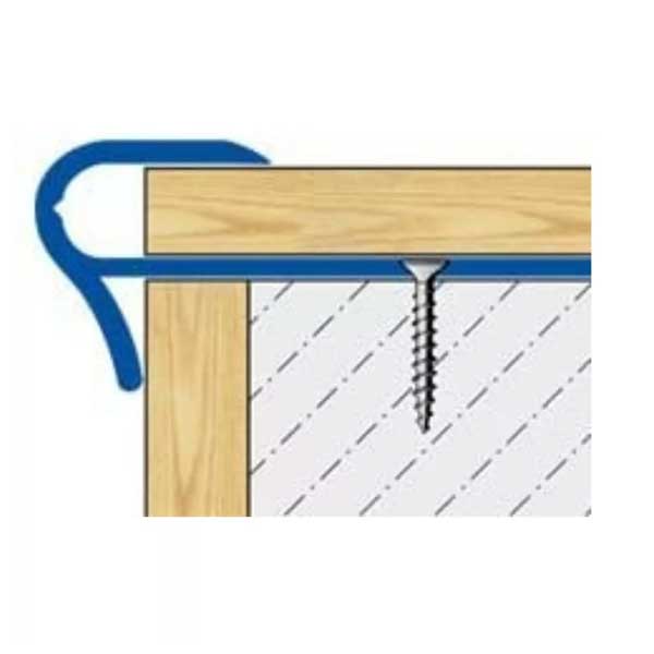 Silver Step Floor Stair Nosing Edge Trim - 14 to 16mm Flooring