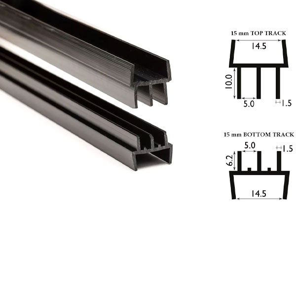 Stylish & Versatile Vivarium Glass Track Double Channel 4mm Top & Bottom