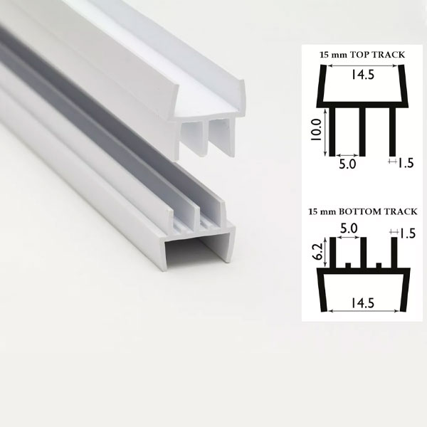 Stylish & Versatile Vivarium Glass Track Double Channel 4mm Top & Bottom