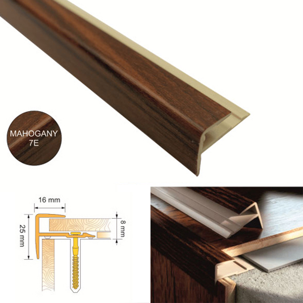 UPVC Push-In Stair Nosing Profiles for Stair Step Edges