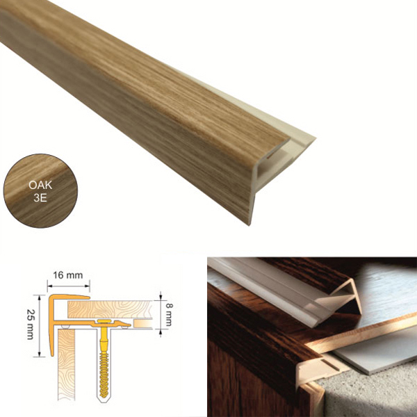 UPVC Push-In Stair Nosing Profiles for Stair Step Edges